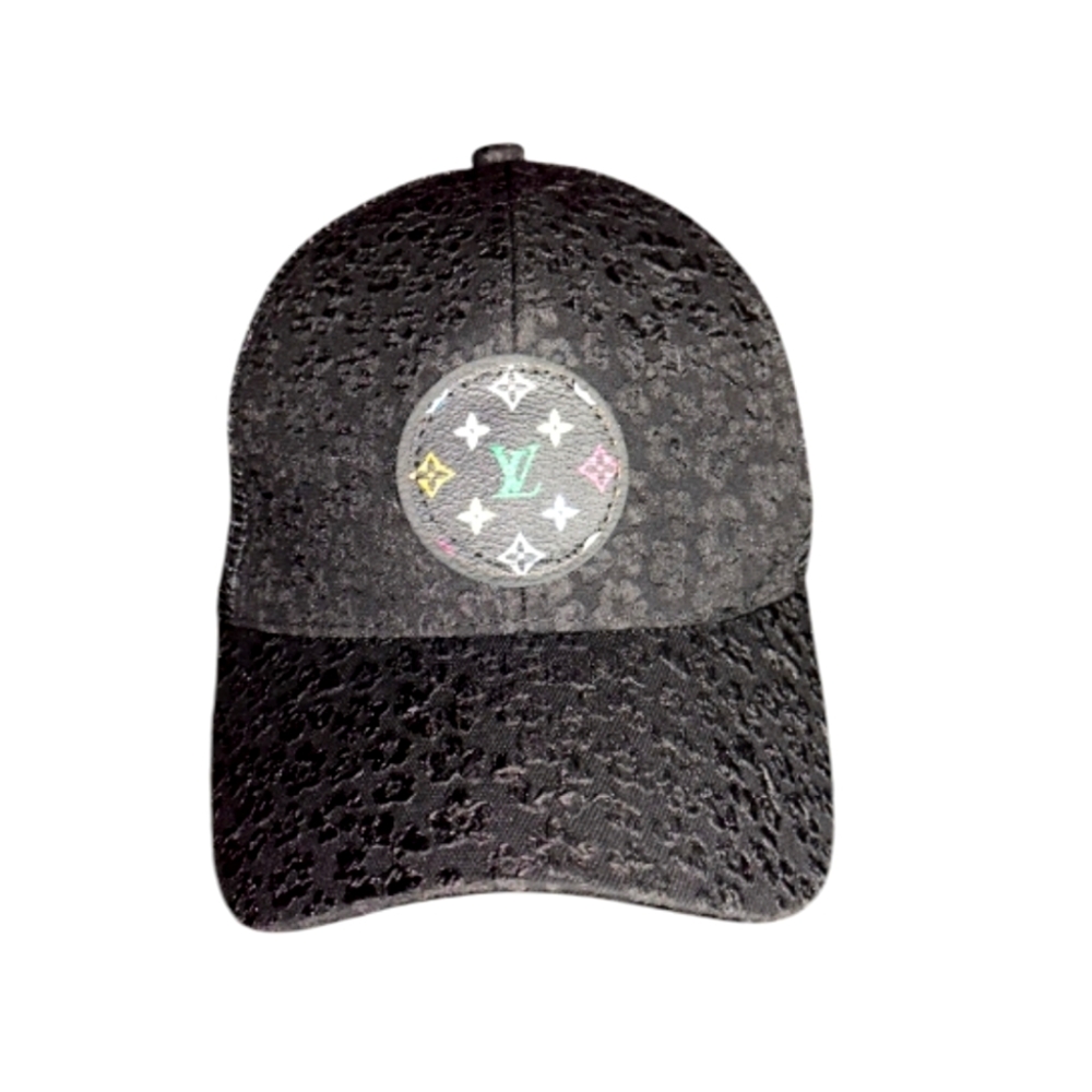 SOLD Upcycled Black Lace Murakami Truckers Hat